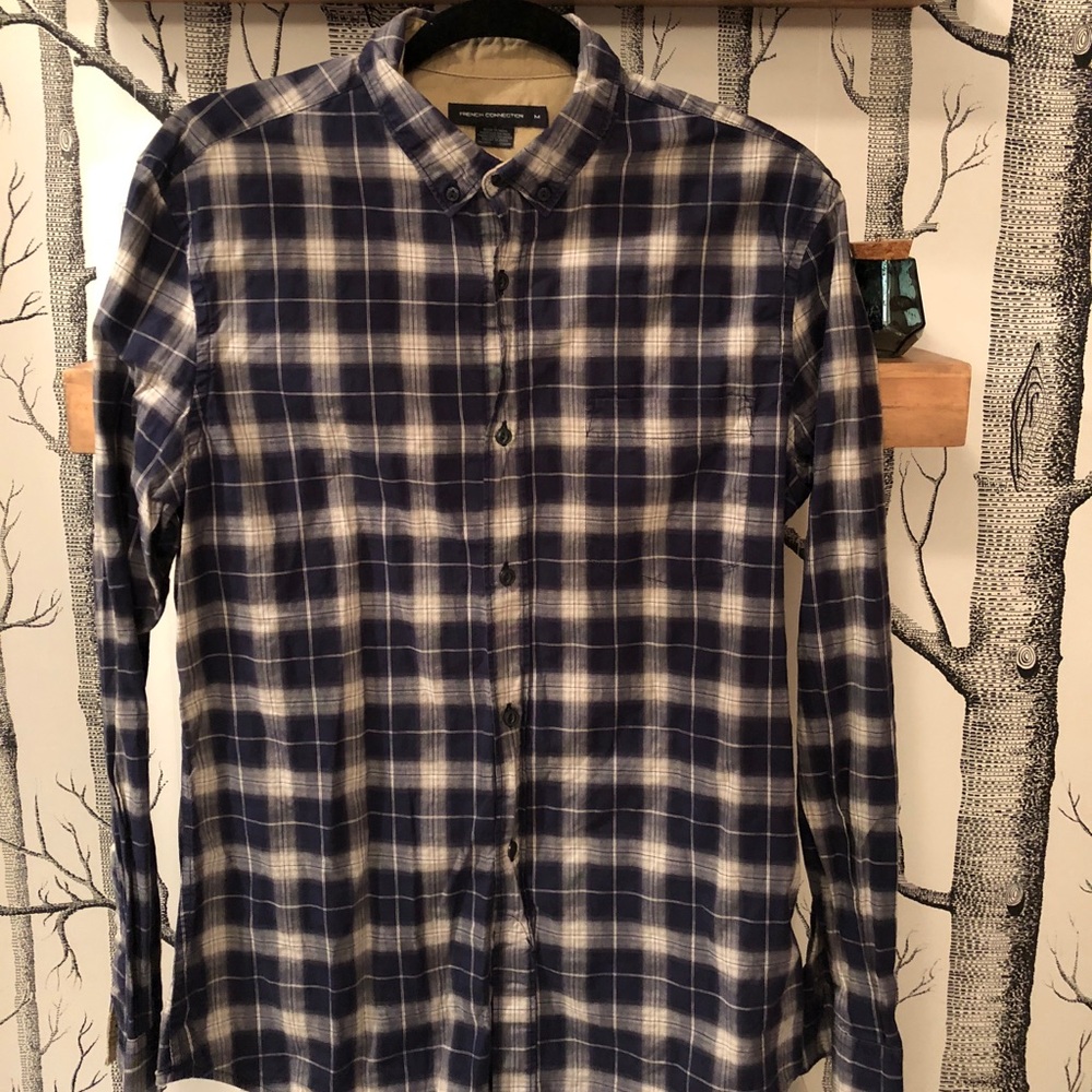 French Connection Button-Down Plaid Shirt